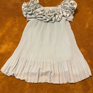 Elegant Light Blue Pleated Dress for girls